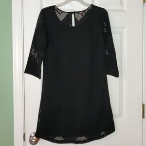 BeBop Chevron Black Dress